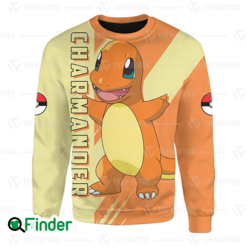 Charmander pokemon Starter fire type of Kanto 3D Sweatshirt