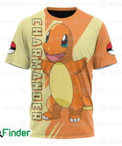 Charmander pokemon Starter fire type of Kanto 3D T shirt