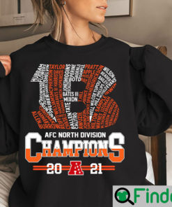 Cincinnati Bengals 2021 AFC North Division Champions Shirt Gift Real Fans