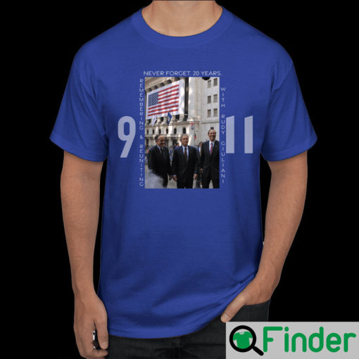 Collectible Autographed By Rudy Giuliani 911 20th Anniversary Shirts