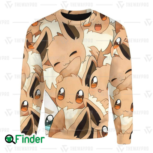 Eevee Pokemon normal type of Kanto 3D Sweatshirt