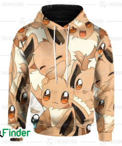 Eevee Pokemon normal type of Kanto 3D hoodie 1