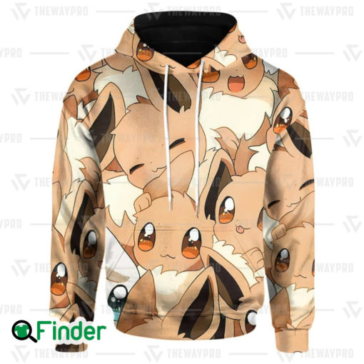 Eevee Pokemon normal type of Kanto 3D hoodie 1