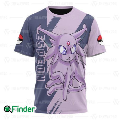 Espeon pokemon psychic type eevee evolution 3D T shirt