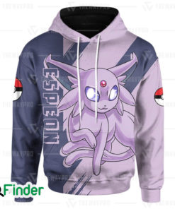 Espeon pokemon psychic type eevee evolution 3D hoodie 1