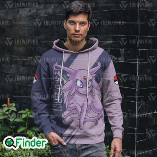 Espeon pokemon psychic type eevee evolution 3D hoodie 2