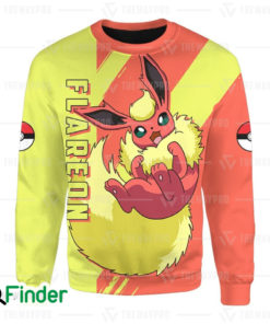 Flareon pokemon fire type eevee evolution 3D Sweatshirt