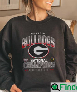 Georgia Bulldogs National Champions 1942 1980 2021 Sweatshirt 1