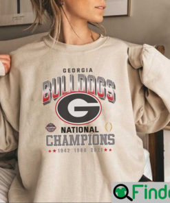 Georgia Bulldogs National Champions 1942 1980 2021 Sweatshirt