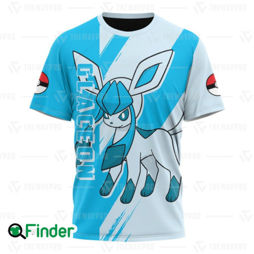 Glaceon pokemon ice type eevee evolution 3D T shirt