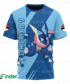 Greninja pokemon starter water type of kalos 3D T shirt