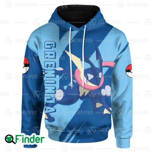 Greninja pokemon starter water type of kalos 3D hoodie 1