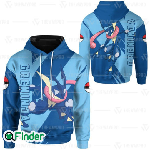 Greninja pokemon starter water type of kalos 3D hoodie