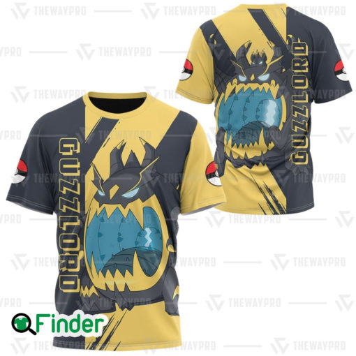 Guzzlord The Ultra Beasts of Alola dual type dark dragon pokemon 3D T shirt