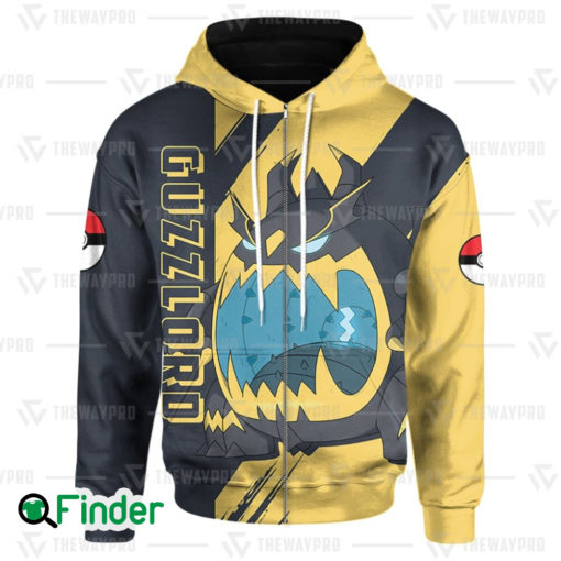 Guzzlord The Ultra Beasts of Alola dual type dark dragon pokemon 3D hoodie 2