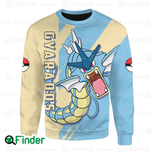 Gyarados pokemon of Kanto dual type water flying 3D Sweatshirt