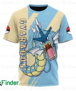 Gyarados pokemon of Kanto dual type water flying 3D T shirt