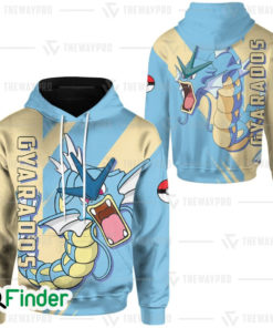 Gyarados pokemon of Kanto dual type water flying 3D hoodie