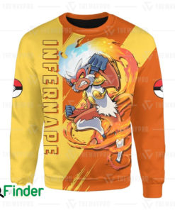 Infernape starter fire of sinnoh dual type fire fighting 3D Sweatshirt