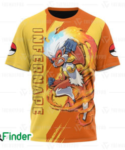 Infernape starter fire of sinnoh dual type fire fighting 3D T shirt