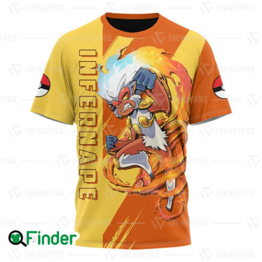 Infernape starter fire of sinnoh dual type fire fighting 3D T shirt