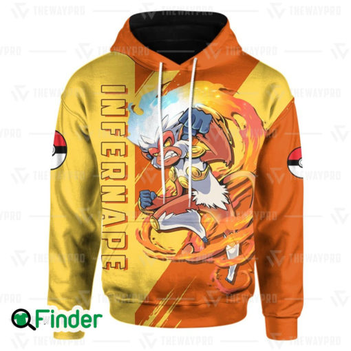 Infernape starter fire of sinnoh dual type fire fighting 3D hoodie 1