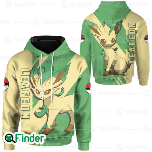 Leafeon pokemon grass type eevee evolution 3D hoodie