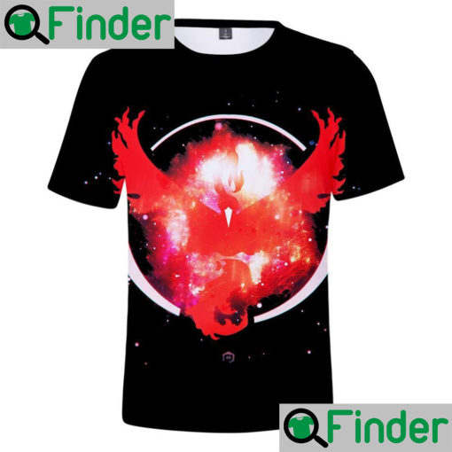 Legendary bird Moltres team Valor pokemon Go logo Shirt