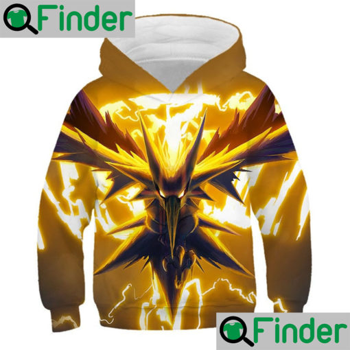 Legendary bird Zapdos Pokemon GO Team Instinct Hoodie