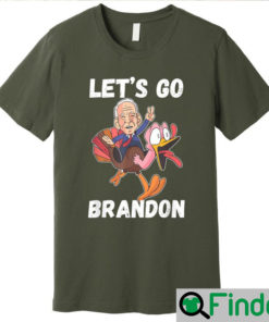 Lets Go Brandon Funny Thanksgiving Day Anti Biden Cartoon Shirt