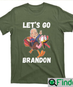 Lets Go Brandon Funny Thanksgiving Day Anti Biden Cartoon Shirts