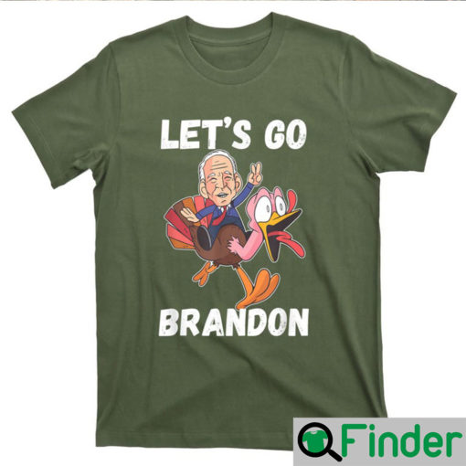 Lets Go Brandon Funny Thanksgiving Day Anti Biden Cartoon Shirts