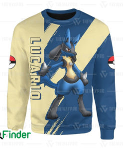 Lucario pokemon dual type steel fighting of sinnoh 3D Sweatshirt