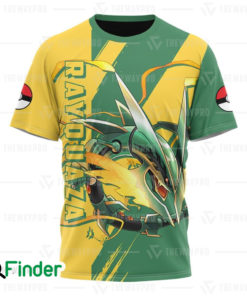 Mega Rayquaza legendary pokemon dual type dragon flying of hoenn 3D T shirt