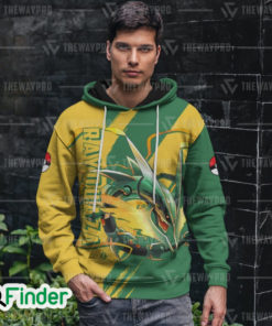 Mega Rayquaza legendary pokemon dual type dragon flying of hoenn 3D hoodie 1