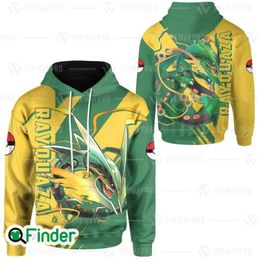 Mega Rayquaza legendary pokemon dual type dragon flying of hoenn 3D hoodie