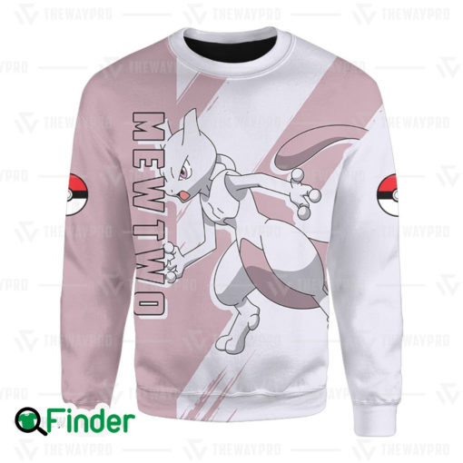 Mewtwo Psychic type Legendary Pokemon of kanto 3D Sweatshirt
