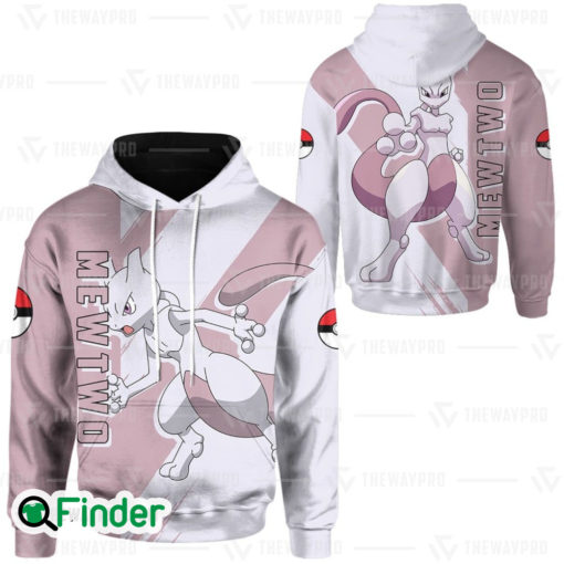 Mewtwo Psychic type Legendary Pokemon of kanto 3D hoodie 1