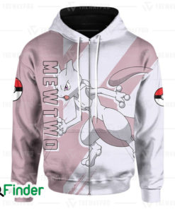 Mewtwo Psychic type Legendary Pokemon of kanto 3D zip hoodie