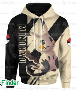 Mimikyu pokemon dual type ghost fairy of alola 3D zip hoodie