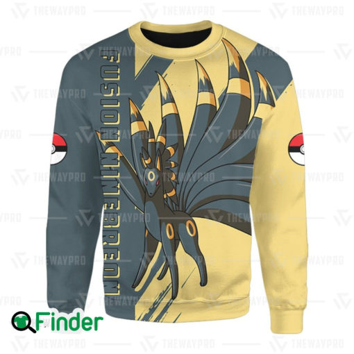 Ninebreon pokemon Fusion ninetales and umbreon 3D Sweatshirt