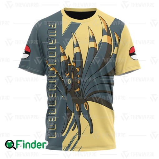 Ninebreon pokemon Fusion ninetales and umbreon 3D T shirt