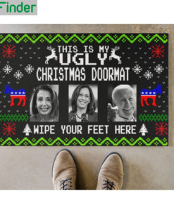 Pelosi harris biden this is my ugly christmas doormat 2