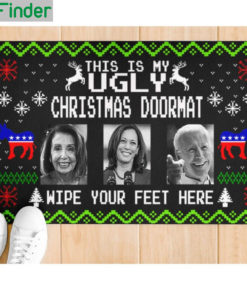 Pelosi harris biden this is my ugly christmas doormat 3