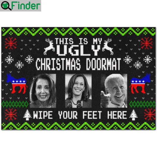 Pelosi harris biden this is my ugly christmas doormat