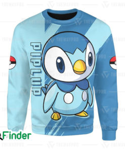 Piplup pokemon starter water type of sinnoh 3D Sweatshirt 1