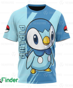 Piplup pokemon starter water type of sinnoh 3D T shirt