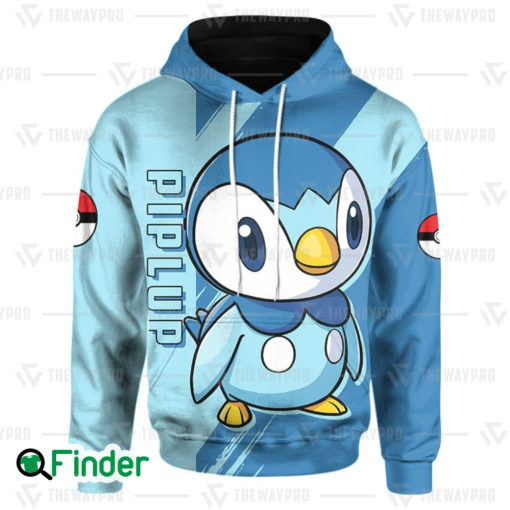 Piplup pokemon starter water type of sinnoh 3D hoodie 1