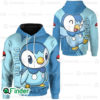 Piplup pokemon starter water type of sinnoh 3D hoodie