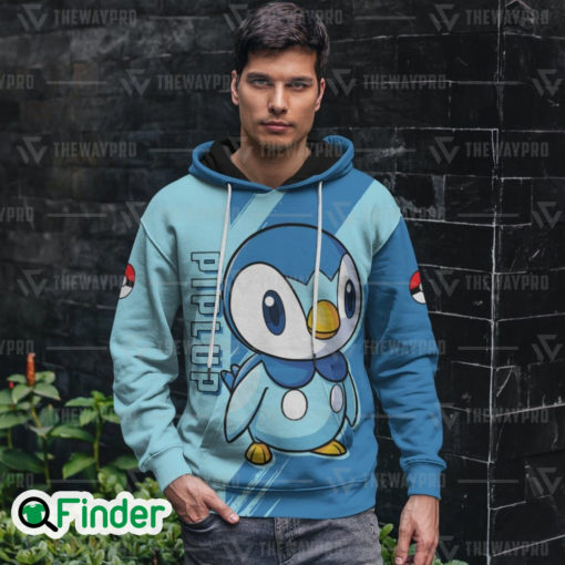 Piplup pokemon starter water type of sinnoh 3D hoodie 2